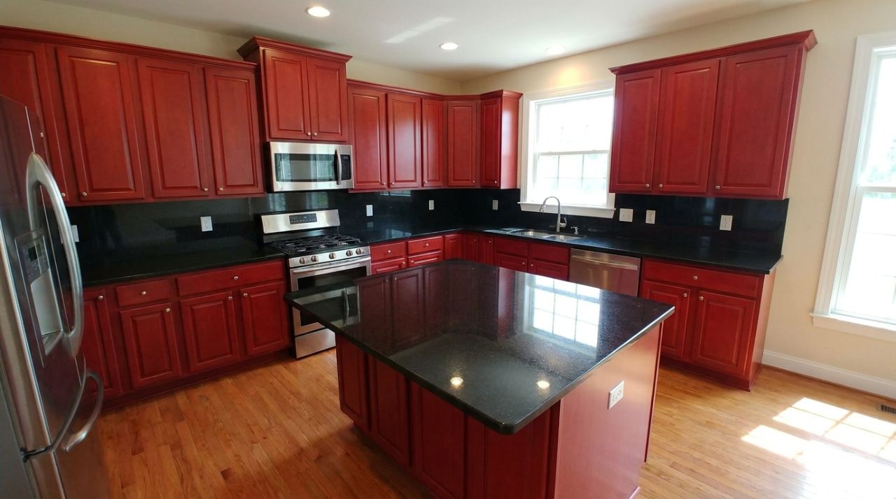 Vibrant Crimson & Black Granite by Melendez Granite in El Paso, TX
