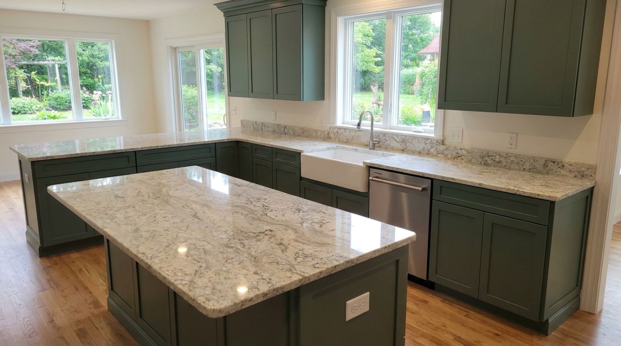 Modern Forest Green Accents by Melendez Granite in El Paso, TX