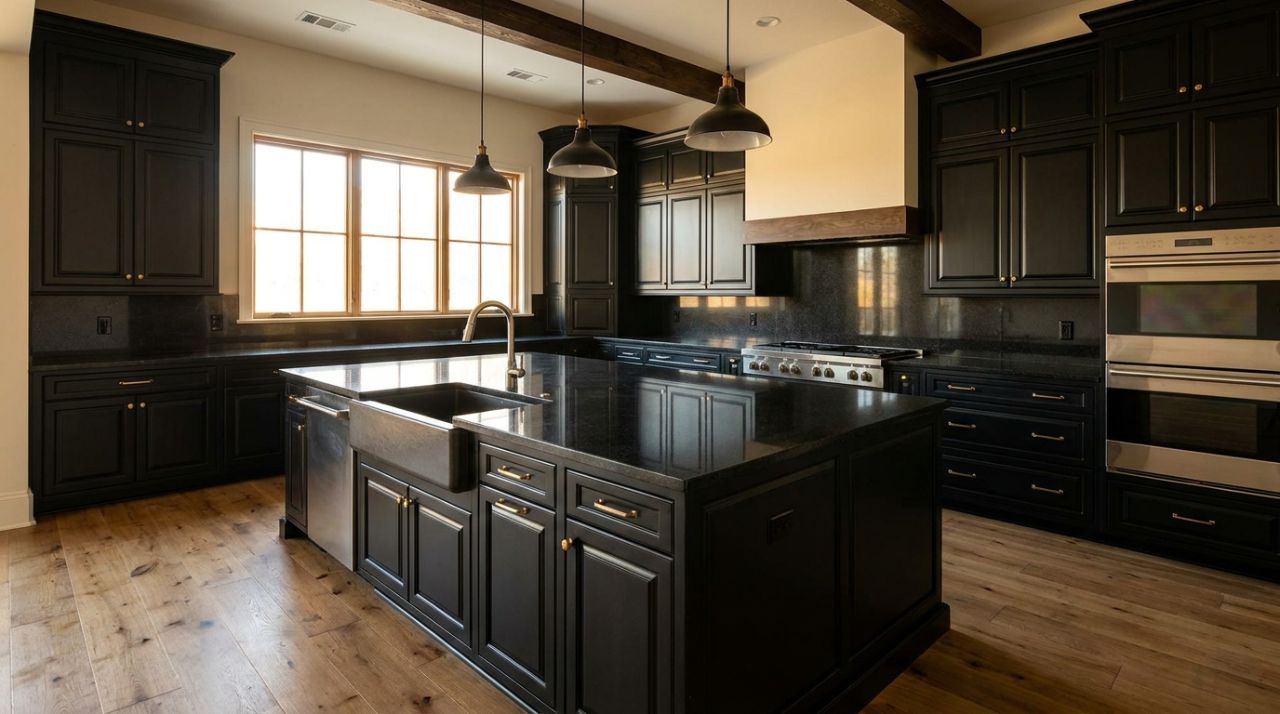 Absolute Black Granite Island by Melendez Granite in El Paso, TX