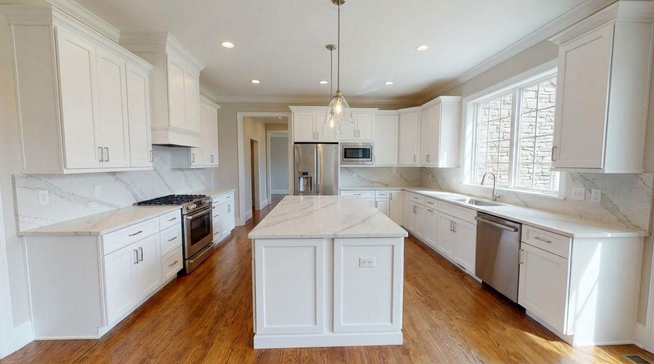Elegant White Marble Quartz by Melendez Granite in El Paso, TX